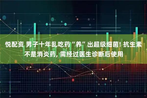 悦配资 男子十年乱吃药“养”出超级细菌! 抗生素不是消炎药, 需经过医生诊断后使用